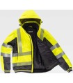 Pilot con mangas desmontables acolchada e impermeable alta visibilidad con cintas segmentadas C3535. Workteam4