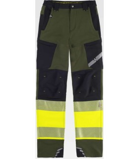 Pantalón de Alta visibilidad elástico tricolor C3555. Workteam7