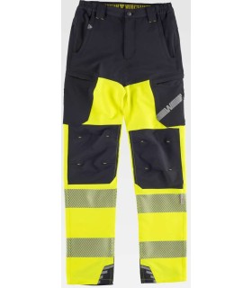 Pantalón de Alta visibilidad elástico bicolor con cintas segmentadas C3550. Workteam1