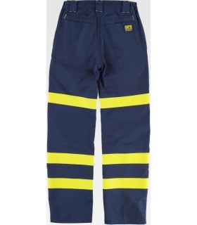 Pantalón certificado para soldaduras, ignífugo, antiestático, arco eléctrico y visibilidad realzada B1496. Workteam2