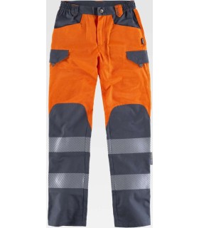 Pantalón de alta visibilidad multibolsillos C2715. Workteam3