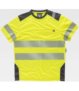 Camiseta bicolor de alta visibilidad C9241. Workteam3