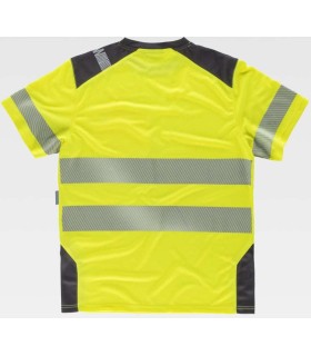 Camiseta bicolor de alta visibilidad C9241. Workteam4