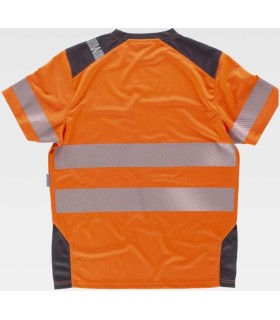 Camiseta bicolor de alta visibilidad C9241. Workteam2