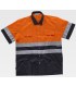 Camisa de visibilidad realzada de manga corta con cierre de botones C3811. Workteam3