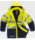 Parka ignifuga, antiestático, arco eléctrico, químico y alta visibilidad B3795. Workteam1