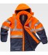 Parka ignifuga, antiestático, arco eléctrico, químico y alta visibilidad B3795. Workteam4