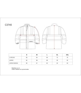 Parka de alta visibilidad impermeable 4 en 1 C3745. Workteam13