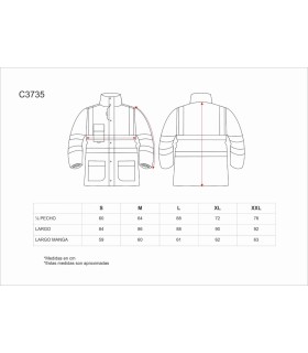 Parka de alta visibilidad impermeable 5 en 1 C3735. Workteam20