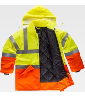 Parka de Alta Visibilidad bicolor e impermeable C3716. Workteam1