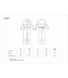 Buzo de alta visibilidad con cintas reflectantes C3950. Workteam5