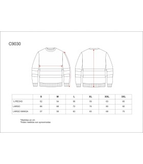 Sudadera de alta visibilidad con cintas reflectantes C9030. Workteam5