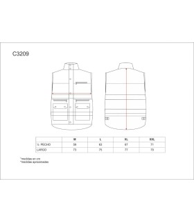 Chaleco de alta visibilidad acolchado C3209. Workteam5
