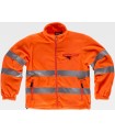 Forro polar de alta visibilidad con cierre cremallera entera C4035. Workteam1