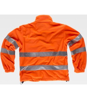 Forro polar de alta visibilidad con cierre cremallera entera C4035. Workteam2