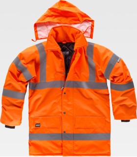 Parka de alta visibilidad y protección contra el frío impermeable C3700. Workteam3