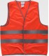 Chaleco de alta visibilidad rojo con cierre de velcro adaptable HVTT02. Workteam1
