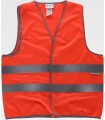 Chaleco de alta visibilidad rojo con cierre de velcro adaptable HVTT02. Workteam1
