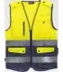 Chaleco de alta visibilidad bicolor con cintas reflectantes segmentadas C3608. Workteam1