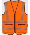 Chaleco de alta visibilidad con cintas reflectantes segmentadas C3605. Workteam3