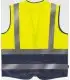 Chaleco de alta visibilidad bicolor con cintas reflectantes segmentadas C3606. Workteam4