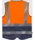 Chaleco de alta visibilidad bicolor con cintas reflectantes segmentadas C3606. Workteam2