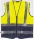 Chaleco de alta visibilidad bicolor con cintas reflectantes segmentadas C3606. Workteam3