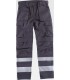 Pantalón de visibilidad realzada con portarodilleras y reforzado C2911. Workteam7