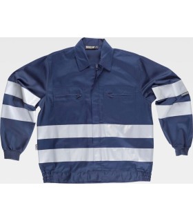 Chaquetilla de visibilidad realzada con cintas reflectantes B1107. Workteam3