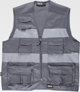 Chaleco tipo safari de visibilidad realzada S3107. Workteam3