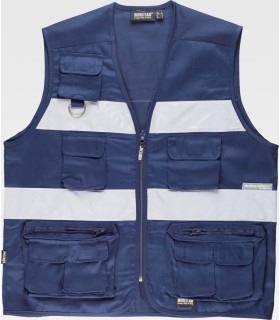 Chaleco tipo safari de visibilidad realzada S3107. Workteam1