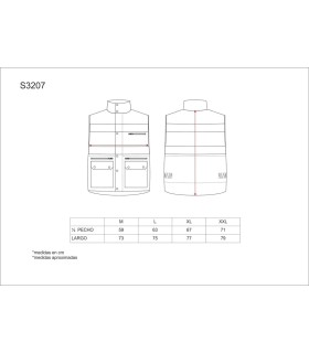 Chaleco acolchado de visibilidad realzada y reflectante S3207. Workteam5
