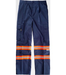 Pantalón de visibilidad realzada con cintas reflectantes B1436. Workteam3