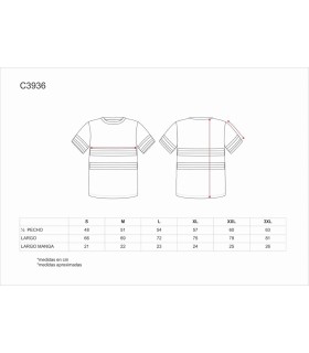 Camiseta de visibilidad realzada con cintas reflectantes C3936. Workteam5