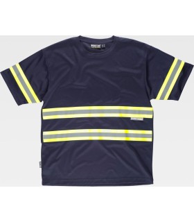 Camiseta de visibilidad realzada con cintas reflectantes C3936. Workteam1