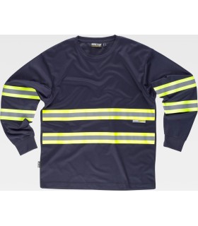Camiseta de visibilidad realzada con cintas reflectantes C3937. Workteam1