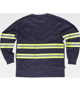 Camiseta de visibilidad realzada con cintas reflectantes C3937. Workteam2
