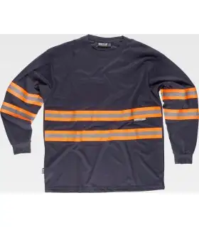 Camiseta de visibilidad realzada con cintas reflectantes C3937. Workteam3