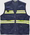 Chaleco tipo safari con cintas reflectantes S3136. Workteam