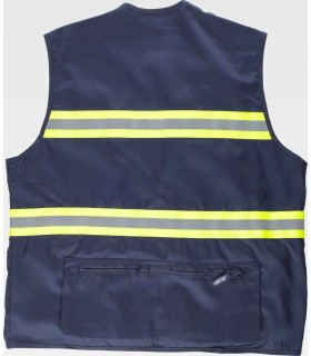 Chaleco tipo safari de visibilidad realzada S3136. Workteam2