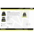 Chaleco de rejilla con cintas reflectantes discontinuas C3603. Workteam3