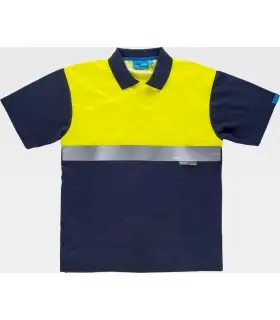 Polo reflectante con tratamiento antibacteriano C3441. Workteam3