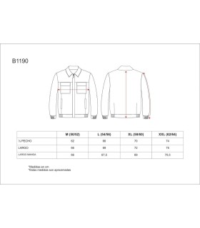 Cazadora Ignífuga para soldadura de cuello camisero B1190. Workteam3