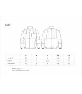 Chaqueta ignífuga, antiestática y alta visibilidad B1191. Workteam3