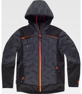 Chaqueta acolchada combinada con tejido Workshell WF3020. Workteam5