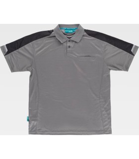Polo bicolor de manga corta WF2850. Workteam1