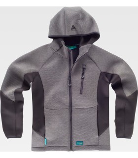 Sudadera en tejido neopreno con capucha WF2605. Workteam3