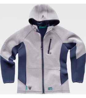 Sudadera en tejido neopreno con capucha WF2605. Workteam5