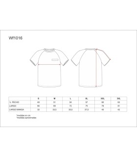 Camiseta en tejido mircro Piqué bicolor WF1016. Workteam9