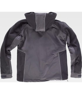 Chaqueta Workshell con capucha desmontable WF1040. Workteam4